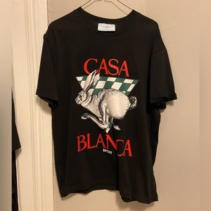 Casablanca Casa Sport Screen Printed T-Shirt Black Men’s Medium Tee Like New